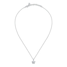 Load image into Gallery viewer, tesori pendant 925 silver flower cz 38+4cm
