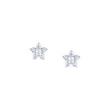 Load image into Gallery viewer, tesori earring 925 silver flower cz

