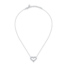 Load image into Gallery viewer, tesori pendant 925 silver heart cz 38+4cm
