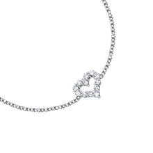 Load image into Gallery viewer, tesori bracelet. 925 silver heart cz 16+3cm
