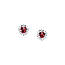 Load image into Gallery viewer, tesori earrings ruby cz 925 silver
