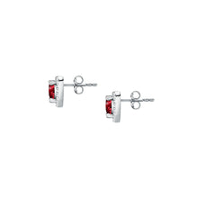 Load image into Gallery viewer, tesori earrings ruby cz 925 silver
