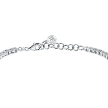 Load image into Gallery viewer, tesori bracelet 925 silver white &amp; sapphire solo cz 19cm
