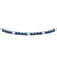 Load image into Gallery viewer, tesori bracelet 925 silver white &amp; quad sapphirecz 19cm
