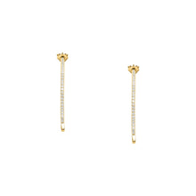 Load image into Gallery viewer, tesori hoop earrings 925 silver white cz with 18k gold plating large
