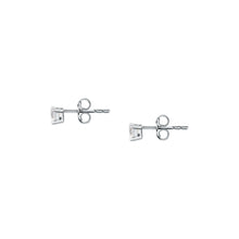 Load image into Gallery viewer, tesori stud earrings 925 silver white cz
