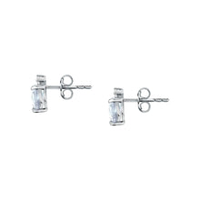 Load image into Gallery viewer, tesori stud earrings 925 silver white heart cz
