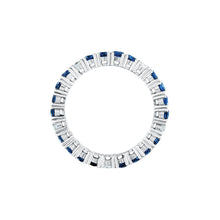 Load image into Gallery viewer, tesori ring 925 silver white &amp; quad sapphire cz 160p
