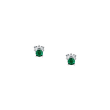 Load image into Gallery viewer, morellato silver tesori recycled 925 silver gn cz stud earrings
