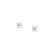 Load image into Gallery viewer, morellato silver tesori recycled 925 silver asscher cut earrings
