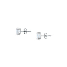 Load image into Gallery viewer, morellato silver tesori recycled 925 silver asscher cut earrings
