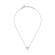 Load image into Gallery viewer, morellato silver tesori recycled 925 silver pink ht necklace 40+5
