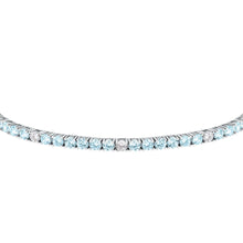 Load image into Gallery viewer, morellato silver tesori r. silver 925 blue cz tennis 16+3
