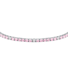 Load image into Gallery viewer, morellato silver tesori r. silver 925 pink cz tennis 16+3
