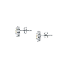 Load image into Gallery viewer, morellato silver tesori recycled 925 silver flower earrings ylw
