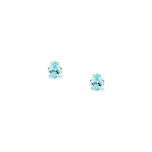 Load image into Gallery viewer, morellato silver tesori recycled 925 silver aqua drop stud earrings
