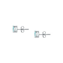 Load image into Gallery viewer, morellato silver tesori recycled 925 silver aqua drop stud earrings
