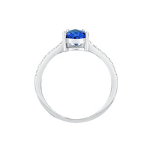Load image into Gallery viewer, morellato silver tesori recycled 925 silver blue drop cz ring 010

