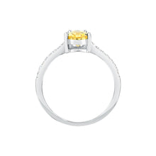 Load image into Gallery viewer, morellato silver tesori recycled 925 silver ylw drop cz ring 16
