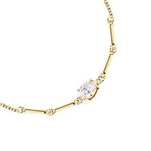 Load image into Gallery viewer, morellato silver tesori recycled gold plated silver drop cz br 16+3
