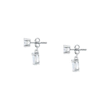 Load image into Gallery viewer, morellato silver tesori recycled 925 silver wt drop cz earrings
