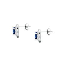 Load image into Gallery viewer, morellato silver tesori earring silv925 rh cz blue+white
