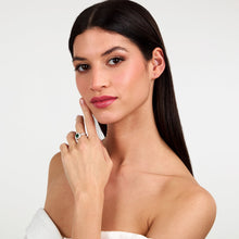 Load image into Gallery viewer, morellato silver tesori ring 925 rh cz green+white sz14
