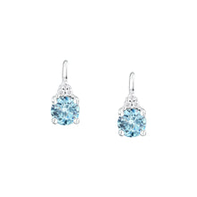 Load image into Gallery viewer, morellato silver tesori earring silv925 rh cz l.blue+white
