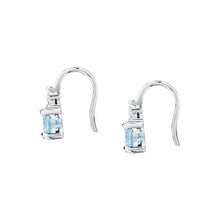 Load image into Gallery viewer, morellato silver tesori earring silv925 rh cz l.blue+white
