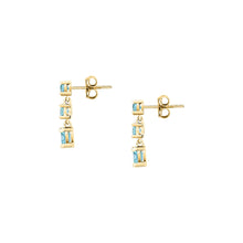Load image into Gallery viewer, morellato silver tesori earring silv925 yg cz l.blue

