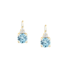 Load image into Gallery viewer, morellato silver tesori earring silv925 yg cz l.blue+white
