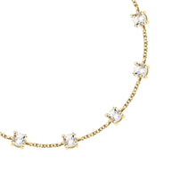Load image into Gallery viewer, morellato silver tesori bracelet silv925 yg cz white 16+3cm
