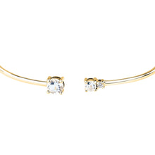 Load image into Gallery viewer, morellato silver tesori bangle silv925 yg cz white 6x5cm
