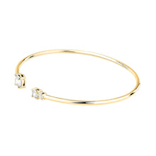 Load image into Gallery viewer, morellato silver tesori bangle silv925 yg cz white 6x5cm

