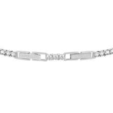 Load image into Gallery viewer, tesori bracelet ss tennis silver 925 cz sapphire stone
