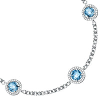 Load image into Gallery viewer, tesori bracelet.cz/aquamarine 16+3cm silver.925
