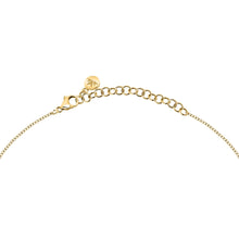 Load image into Gallery viewer, talismani necklace heart steel agat grn yellow gold plated 40+5cm
