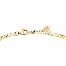 Load image into Gallery viewer, morellato 18k gold plated cerchi bangle stainless steel 6cm green cz
