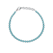 Load image into Gallery viewer, sector woman jewels tennis collection turquoise stone set bracelet

