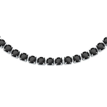 Load image into Gallery viewer, sector tennis braceletblack crystals 22cm
