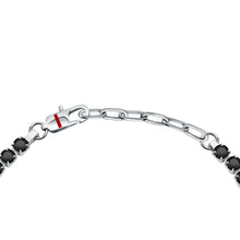 Load image into Gallery viewer, sector tennis braceletblack crystals 22cm
