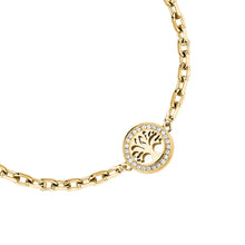Load image into Gallery viewer, morellato 18k gold plated talismani braceletac tree of life stainless steel yg 16+3cm
