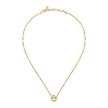 Load image into Gallery viewer, morellato 18k gold plated talismani necklace stainless steel yg crystal 40+5cm
