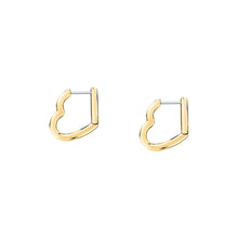 Load image into Gallery viewer, morellato 18k gold plated creole earring heart stainless steel yg 1.9cm
