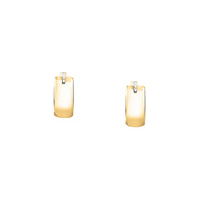 Load image into Gallery viewer, morellato 18k gold plated creole earring hoop stainless steel yg 1.45cm
