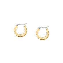 Load image into Gallery viewer, morellato 18k gold plated creole earring hoop stainless steel yg 1.45cm
