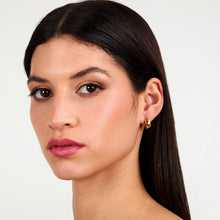 Load image into Gallery viewer, morellato 18k gold plated creole earring hoop stainless steel yg 1.45cm
