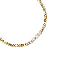 Load image into Gallery viewer, morellato 18k gold plated poetica bracelet + white crystals 16+3cm
