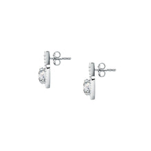 Load image into Gallery viewer, tesori earrings white cz silv.925
