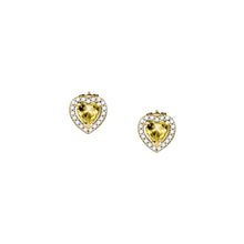 Load image into Gallery viewer, tesori earrings yellow cz silv.925
